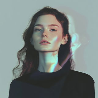 Mushroom Hatching style, Midjourney V6.1: photographic portrait of female protagonist