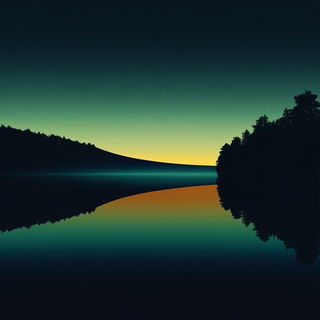 Puppetcut Radiance style, Midjourney V6.1: realistic landscape photograph of quiet dawn