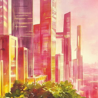 Atelier Vitriform style, Midjourney V6.1: megacity with futuristic bioarchitecture