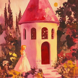 Atelier Vitriform style, Midjourney V6.1: retro fairy-tale illustration