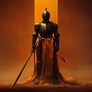 Cypresscel style, Midjourney V6.1: concept art character design of retropunk steam knight