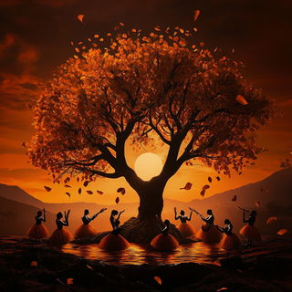 Cypresscel style, Midjourney V6.1: traditional folk art
