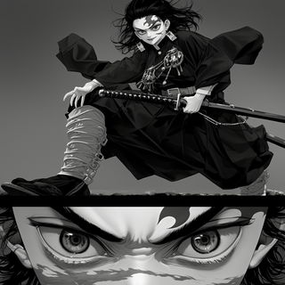 Sakura Railframe style, Midjourney V6.1: black-and-white manga comic strip