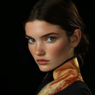 Sakura Railframe style, Midjourney V6.1: photographic portrait of female protagonist