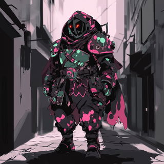 Pastoral Scaleweaving style, Midjourney V6.1: concept art character design of retropunk steam knight