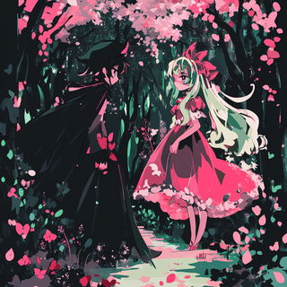 Pastoral Scaleweaving style, Midjourney V6.1: retro fairy-tale illustration