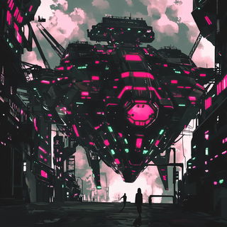 Pastoral Scaleweaving style, Midjourney V6.1: cinematic shot from sci-fi movie