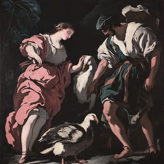Pastoral Scaleweaving style, Midjourney V6.1: classical 18th-century oil painting