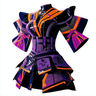 Roselite Floatmass style, Midjourney V6.1: haute-couture fashion outfit
