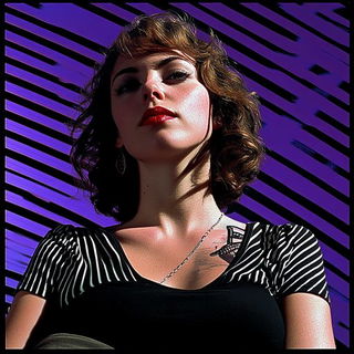 Roselite Floatmass style, Midjourney V6.1: photographic portrait of female protagonist