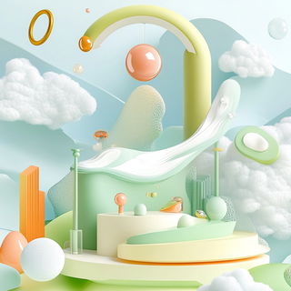 Cloudgarden Chromafolk style, Midjourney V6.1: abstract 3D render