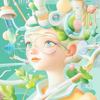 Cloudgarden Chromafolk style, Midjourney V6.1: editorial illustration for popular scientific magazine cover