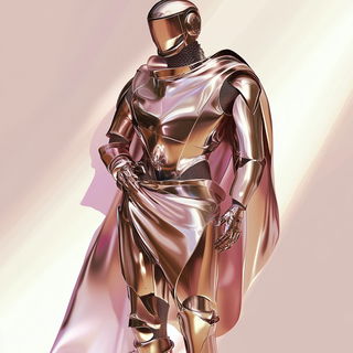 Mosaicopterra style, Midjourney V6.1: concept art character design of retropunk steam knight
