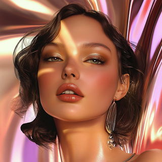 Mosaicopterra style, Midjourney V6.1: photographic portrait of female protagonist