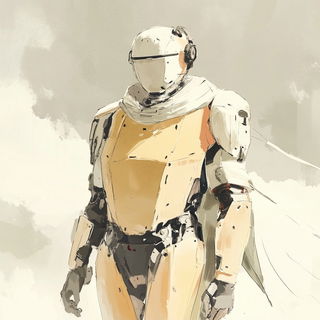Hatchbone style, Midjourney V6.1: concept art character design of retropunk steam knight