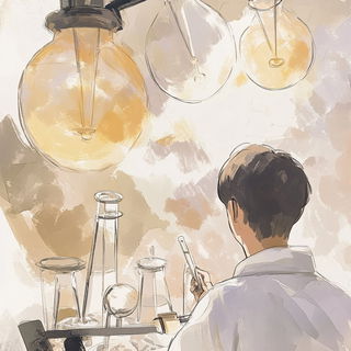 Hatchbone style, Midjourney V6.1: editorial illustration for popular scientific magazine cover
