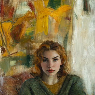 Nebulafair style, Midjourney V6.1: photographic portrait of female protagonist