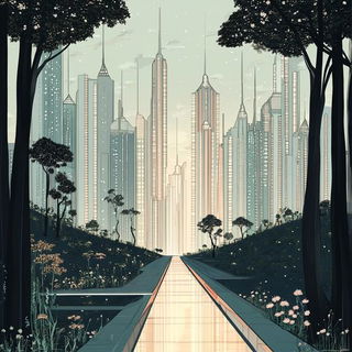 Blackplate Specimenary style, Midjourney V6.1: megacity with futuristic bioarchitecture