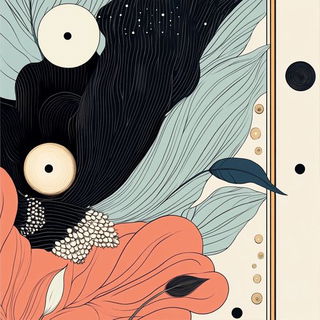 Blackplate Specimenary style, Midjourney V6.1: creative pattern composition