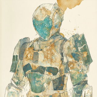 Cameflora style, Midjourney V6.1: concept art character design of retropunk steam knight