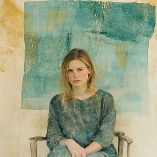 Cameflora style, Midjourney V6.1: photographic portrait of female protagonist