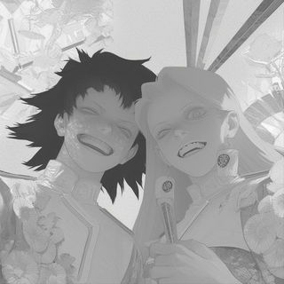 Petalchromia style, Midjourney V6.1: black-and-white manga comic strip