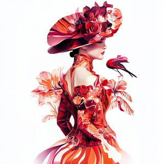 Sunsphere Cataclasm style, Midjourney V6.1: haute-couture fashion outfit