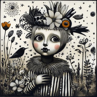 Citrus Orthogonals style, Midjourney V6.1: traditional folk art