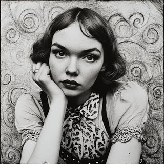 Citrus Orthogonals style, Midjourney V6.1: photographic portrait of female protagonist