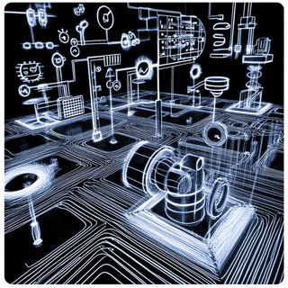 Citrus Orthogonals style, Midjourney V6.1: technical infrastructure blueprint schematics