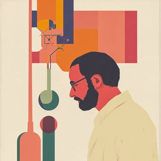 Tealithic style, Midjourney V6.1: editorial illustration for popular scientific magazine cover