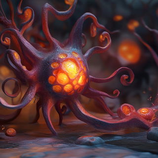 Berryglyphica style, Midjourney V6.1: abstract 3D render