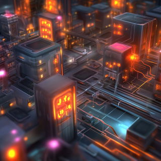 Berryglyphica style, Midjourney V6.1: technical infrastructure blueprint schematics