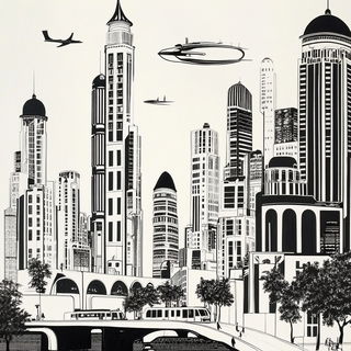 Gothic Squallography style, Midjourney V6.1: megacity with futuristic bioarchitecture