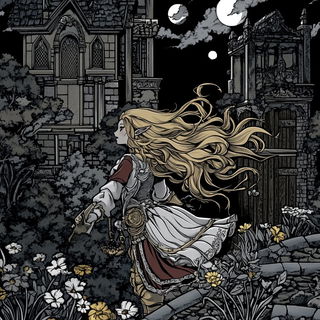 Calyx Baroque style, Midjourney V6.1: retro fairy-tale illustration
