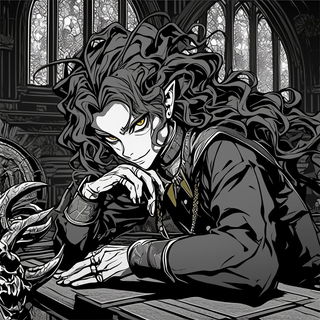 Calyx Baroque style, Midjourney V6.1: black-and-white manga comic strip