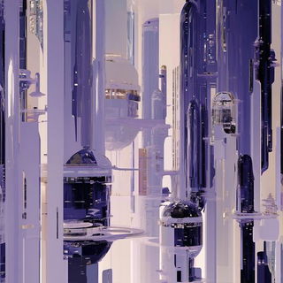 Furnace Halo style, Midjourney V6.1: megacity with futuristic bioarchitecture