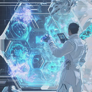 Ornamentomachia style, Midjourney V6.1: editorial illustration for popular scientific magazine cover