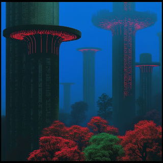 Nebulark style, Midjourney V6.1: megacity with futuristic bioarchitecture