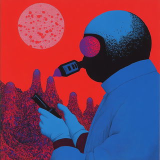 Nebulark style, Midjourney V6.1: editorial illustration for popular scientific magazine cover