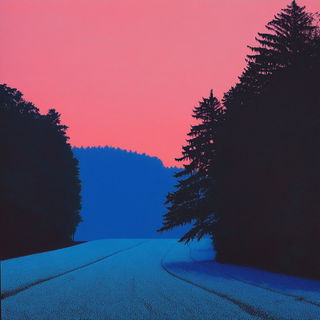 Nebulark style, Midjourney V6.1: realistic landscape photograph of quiet dawn