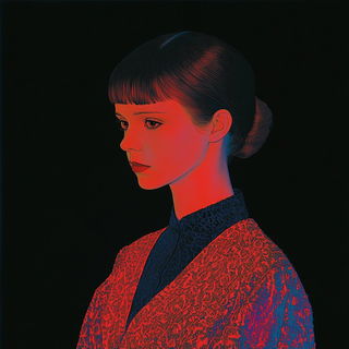 Nebulark style, Midjourney V6.1: photographic portrait of female protagonist