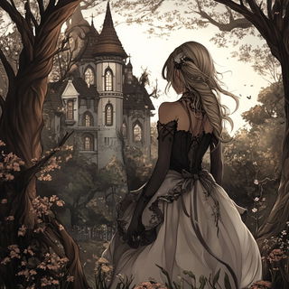 Gilded Magentarium style, Midjourney V6.1: retro fairy-tale illustration