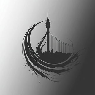 Gilded Magentarium style, Midjourney V6.1: bold minimalist logo design for Istanbul city municipal services