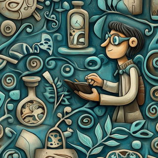 Scenomech style, Midjourney V6.1: editorial illustration for popular scientific magazine cover