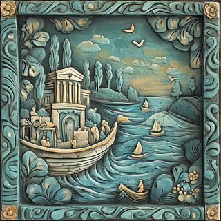 Scenomech style, Midjourney V6.1: classical 18th-century oil painting