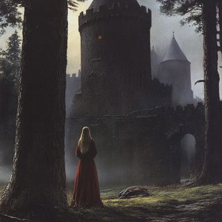Chromarble style, Midjourney V6.1: retro fairy-tale illustration