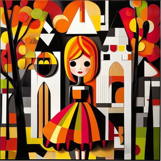 Mortiseflare style, Midjourney V6.1: retro fairy-tale illustration