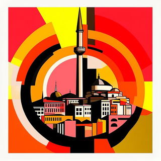 Mortiseflare style, Midjourney V6.1: bold minimalist logo design for Istanbul city municipal services