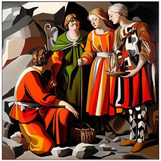 Mortiseflare style, Midjourney V6.1: classical 18th-century oil painting